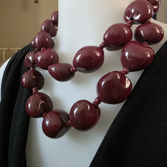 Super Chunky Statement Beaded Necklace - Picture 2 of 6